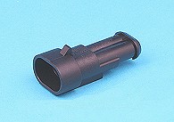 Small 2 way sealed connector male