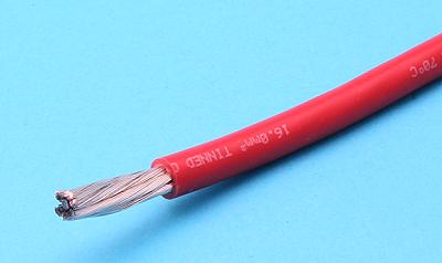 PVC starter cable 16mm 110 amps. Red.
