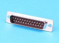 25 way D type plug connector