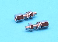 Screw set for panel mounting D type connectors
