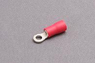 Red pre insulated ring terminal with 3.2mm hole
