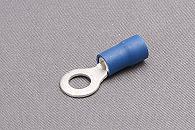 Blue pre insulated ring terminal with 5.3mm hole.