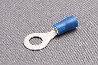 Blue pre insulated ring terminal with 6.4mm hole