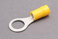 Yellow pre insulated ring terminal with 10.0mm hole.
