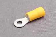 Yellow pre insulated ring terminal with 4.3mm hole