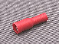 Red pre insulated bullet socket terminal 4.0mm.